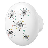 Funky Atomic Starburst midden eeuw Modern Keramische Knop (Rechts)