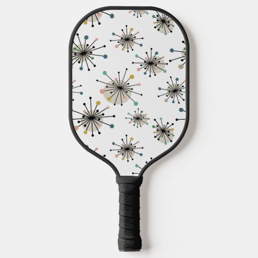 Funky Atomic Starburst midden midden eeuw modern p Pickleball Paddle (Voorkant)