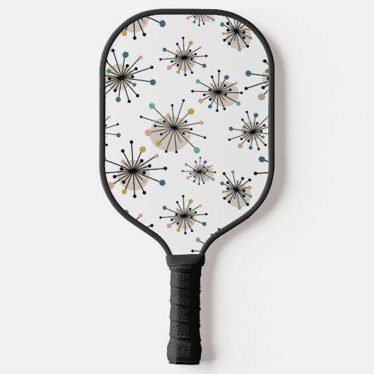 Funky Atomic Starburst midden midden eeuw modern p Pickleball Paddle (Achterkant)