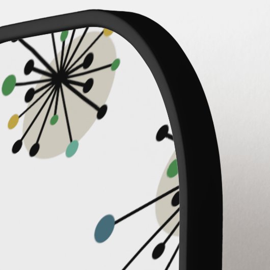 Funky Atomic Starburst midden midden eeuw modern p Pickleball Paddle (Links Detail)