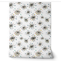 Funky Atomic Starburst Patroon Mid Century Modern