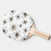 Funky Atomic Starburst Retro Mid Century Modern Tafeltennisbatje (Zijkant)