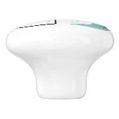 Funky Atomic Stars Boomerang Squares Midden-eeuw Keramische Knop (Zijkant)