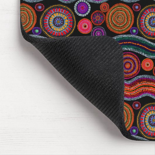 Funky Australian Dot Painting Muismat (Hoek)