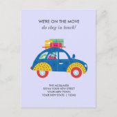 Funky auto gaat naar huis aankondigingskaart (Voorkant)