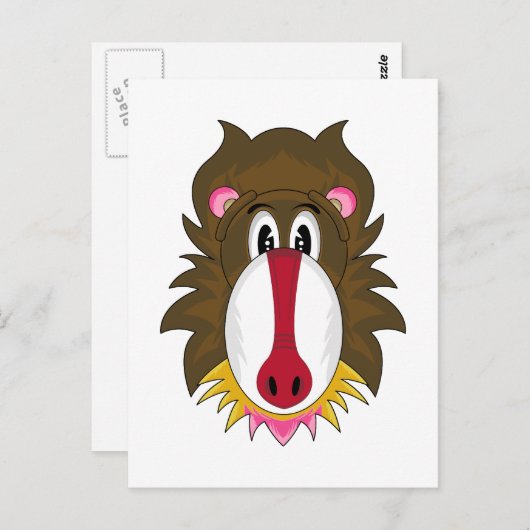 Funky Baboon Briefkaart (Voorkant / Achterkant)