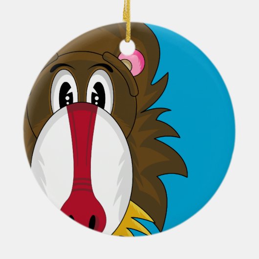 Funky Baboon Ornament (Achterkant)