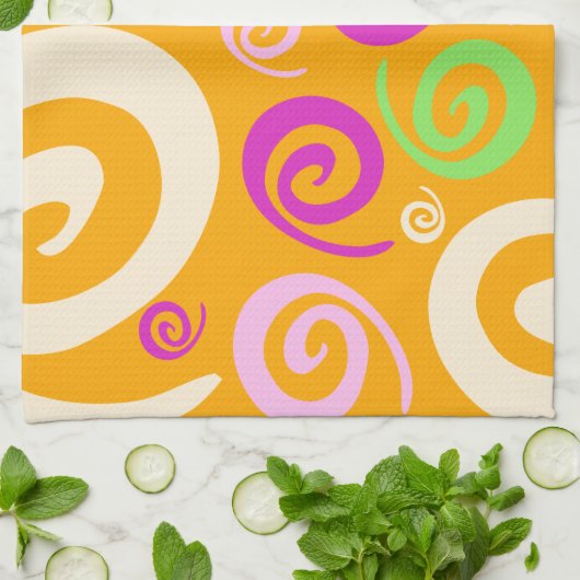 Funky background, keukenhanddoek (Gevouwen)