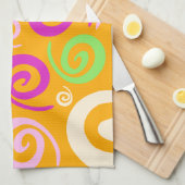 Funky background, keukenhanddoek (Quarter Fold)