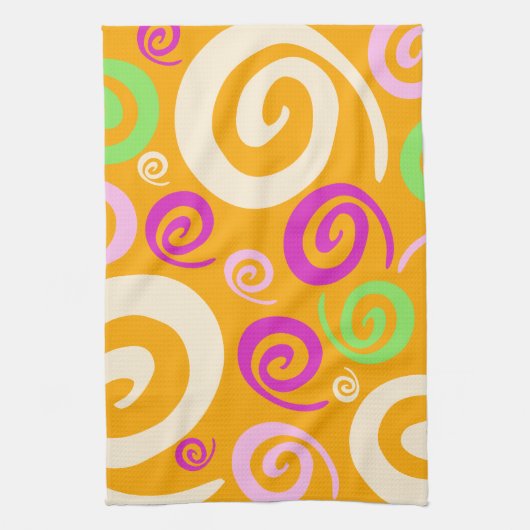 Funky background, keukenhanddoek (Verticaal)