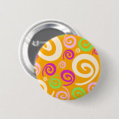 Funky background, knop ronde button 5,7 cm (Voorkant /achterkant)