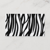 Funky Backside Zebra Black/White Monogram Visitekaartje (Achterkant)