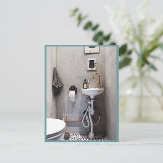 Funky Badkamers Briefkaart (Staand voorkant)