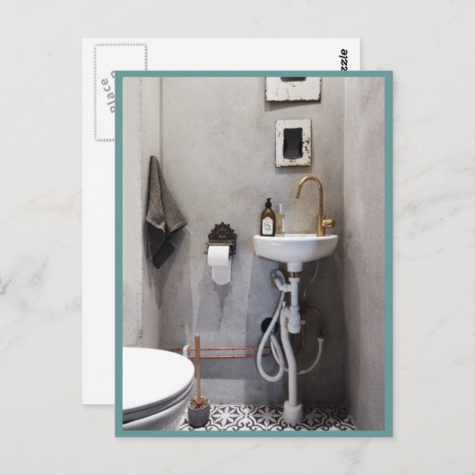 Funky Badkamers Briefkaart (Voorkant / Achterkant)