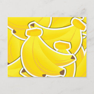 Funky banana briefkaart