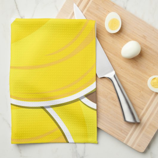 Funky bananen theedoek (Quarter Fold)