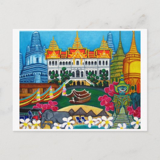 Funky Bangkok, Thailand Post Card Briefkaart (Voorkant)