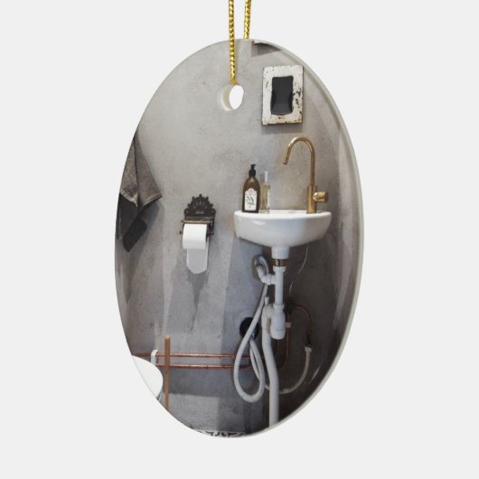 Funky Bathroom Keramisch Ornament (Links)