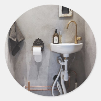 Funky Bathroom Ronde Sticker