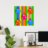Funky Baubles Poster (Thuiskantoor)