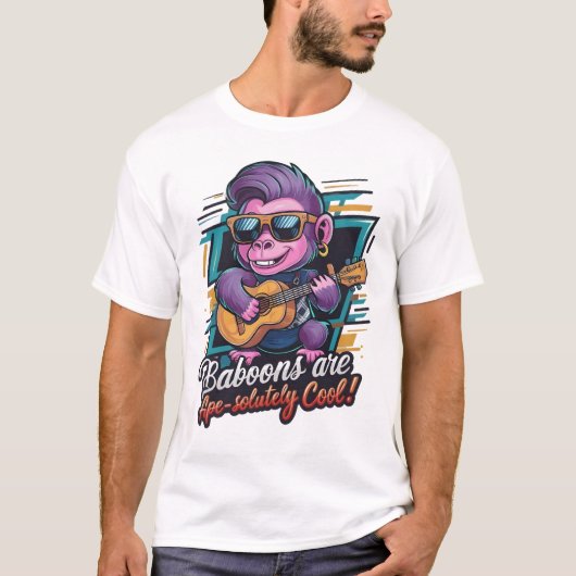 Funky Baviaan Rockstar T-shirt (Voorkant)