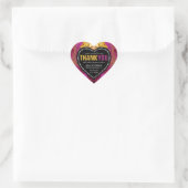 Funky Bedankt Abstract Zwart+Wit Hart Sticker (Tas)