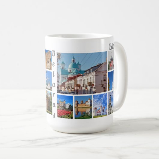 Funky Belarus Architecture Collage Mok Cup (Voorkant rechts)