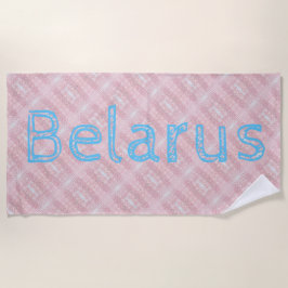 Funky Belarus Folk Cross-titched Beach Towel Strandlaken