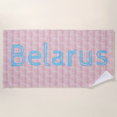 Funky Belarus Folk Cross-titched Beach Towel Strandlaken (Voorkant)