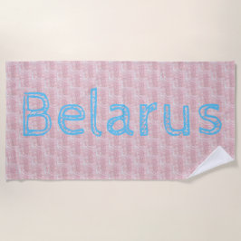 Funky Belarus Folk Cross-titched Beach Towel Strandlaken