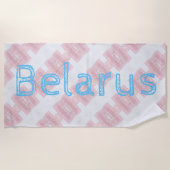 Funky Belarus Folk Cross-titched Beach Towel Strandlaken (Voorkant)