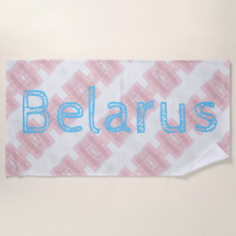 Funky Belarus Folk Cross-titched Beach Towel Strandlaken
