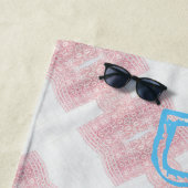 Funky Belarus Folk Cross-titched Beach Towel Strandlaken (In situ)