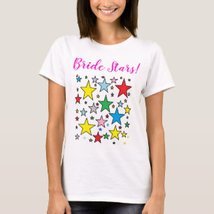 Funky Best Bridesmaids Ever Bride Stars T-shirt