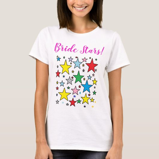 Funky Beste Bruidsmeisjes Ooit Bruid Sterren T-shirt (Voorkant)
