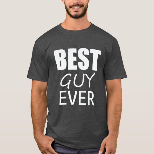 Funky Beste Kerel Ooit T-Shirt Top (Voorkant)