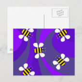 Funky bijen briefkaart (Voorkant / Achterkant)