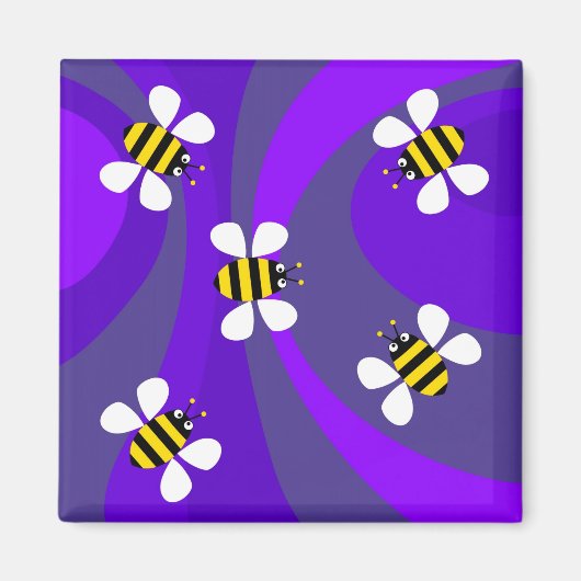 Funky bijen magneet (Voorkant)