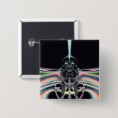 Funky Bird Vierkante Button 5,1 Cm (Voorkant /achterkant)