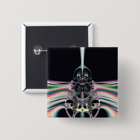 Funky Bird Vierkante Button 5,1 Cm (Voorkant /achterkant)