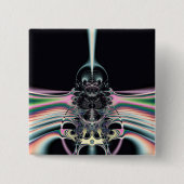 Funky Bird Vierkante Button 5,1 Cm (Voorkant)