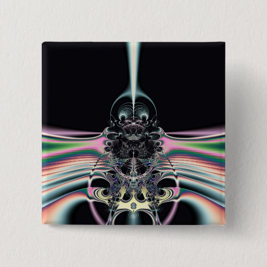 Funky Bird Vierkante Button 5,1 Cm (Voorkant)