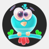 Funky Birdie Groove Sticker (Voorkant)