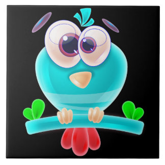Funky Birdie Groove Tile Tegeltje