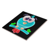 Funky Birdie Groove Tile Tegeltje (Zijkant)