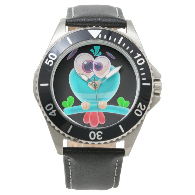 Funky Birdie Tijdhorloge Horloge (Voorkant)