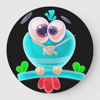 Funky Birdie Time Clock Grote Klok