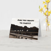 **FUNKY BIRDS** WIL GEWOON "FUN"-VERJAARDAGSPLEZIE KAART (Gele Bloem)