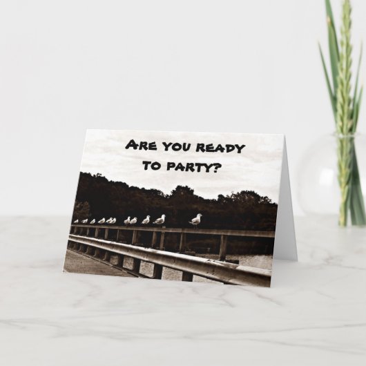 **FUNKY BIRDS** WIL GEWOON "FUN"-VERJAARDAGSPLEZIE KAART (Voorkant)