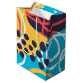 Funky Birthday Doodles Abstract Medium Cadeauzakje (Achterkant Gekanteld)